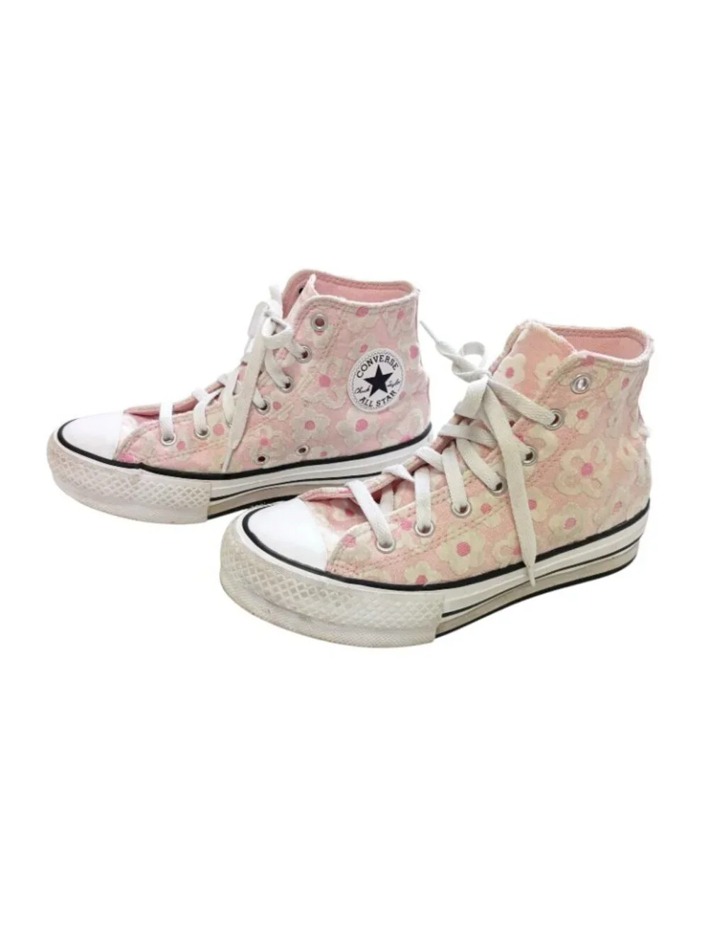 Converse Chuck Taylor High Top Sneaker Youth US 3 Pink Floral A06325C
